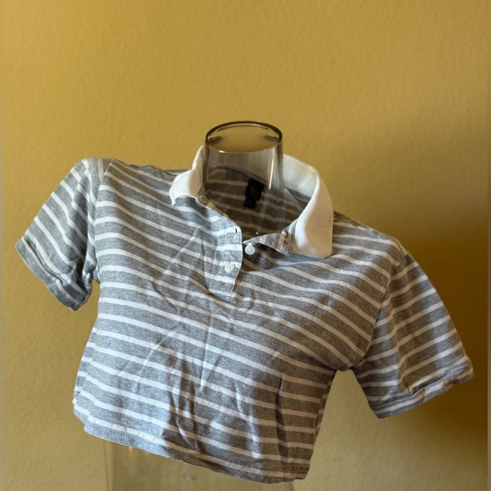 Striped Gray Polo Shirt